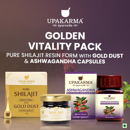 combo pack of shilajit gold and ashwagandha capsule