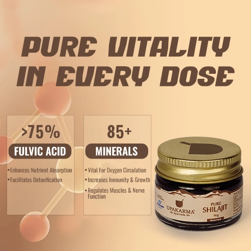 more than 75% fulvvic acid in upakarma shilajit