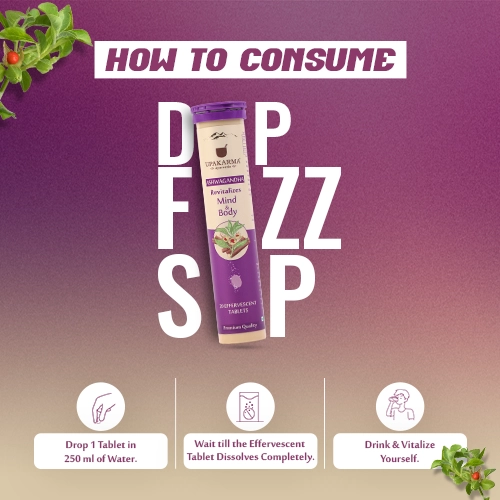 how to consume Upakarma Ashwagandha Effervescent Tablet