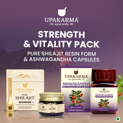 combo pack of shilajit resin resin & ashwagandha capsule