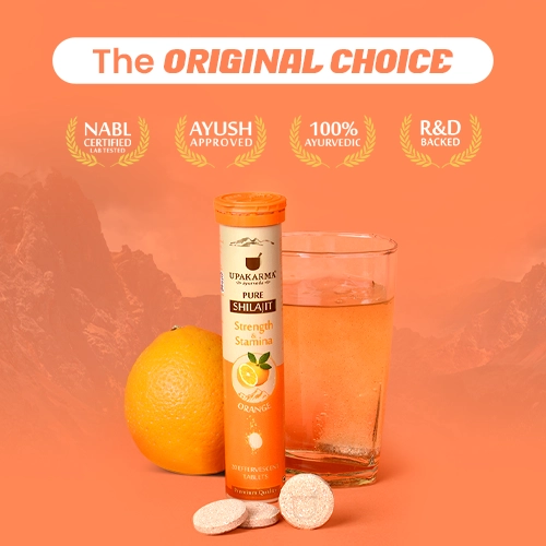 shilajit effervescent in orange flavour